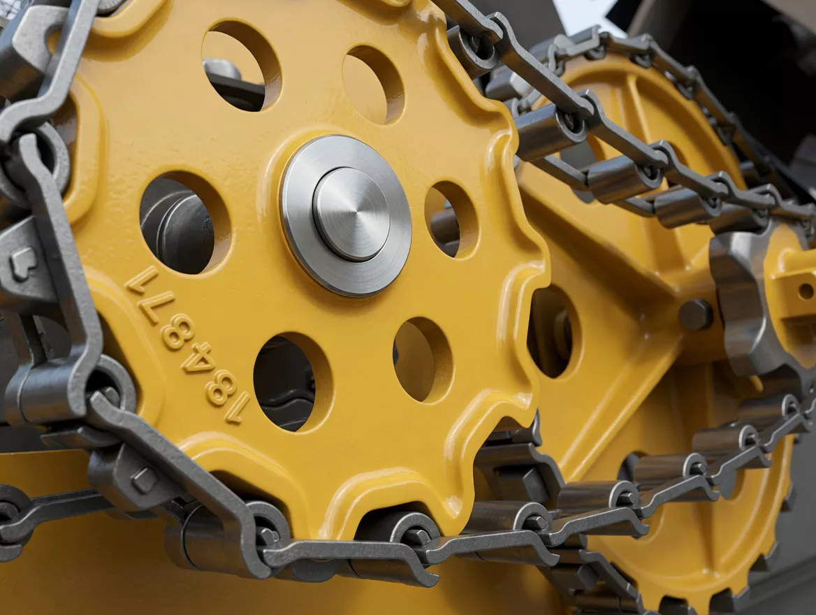 Food-safe stainless steel and washdown-resistant sprockets for vegetable grading lines, produce packing conveyors, and fruit sorting systems